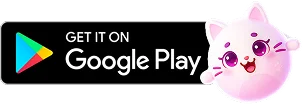 Czarny prostokąt z logo Google Play, wielokolorowym przyciskiem odtwarzania i białym tekstem „POBIERZ W Google Play” na czarnym tle